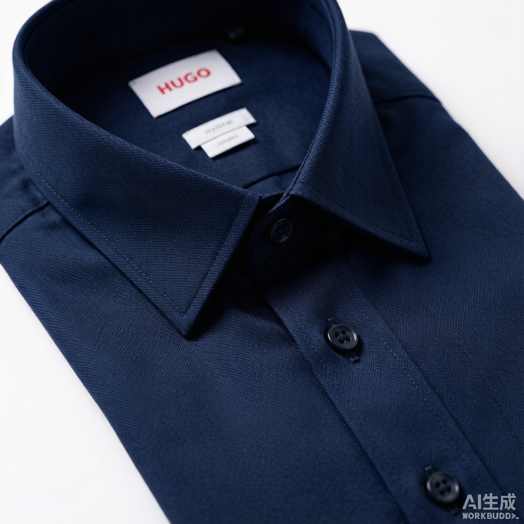 HUGO Jason Slim Fit Formal Shirt Navy – Bild 4