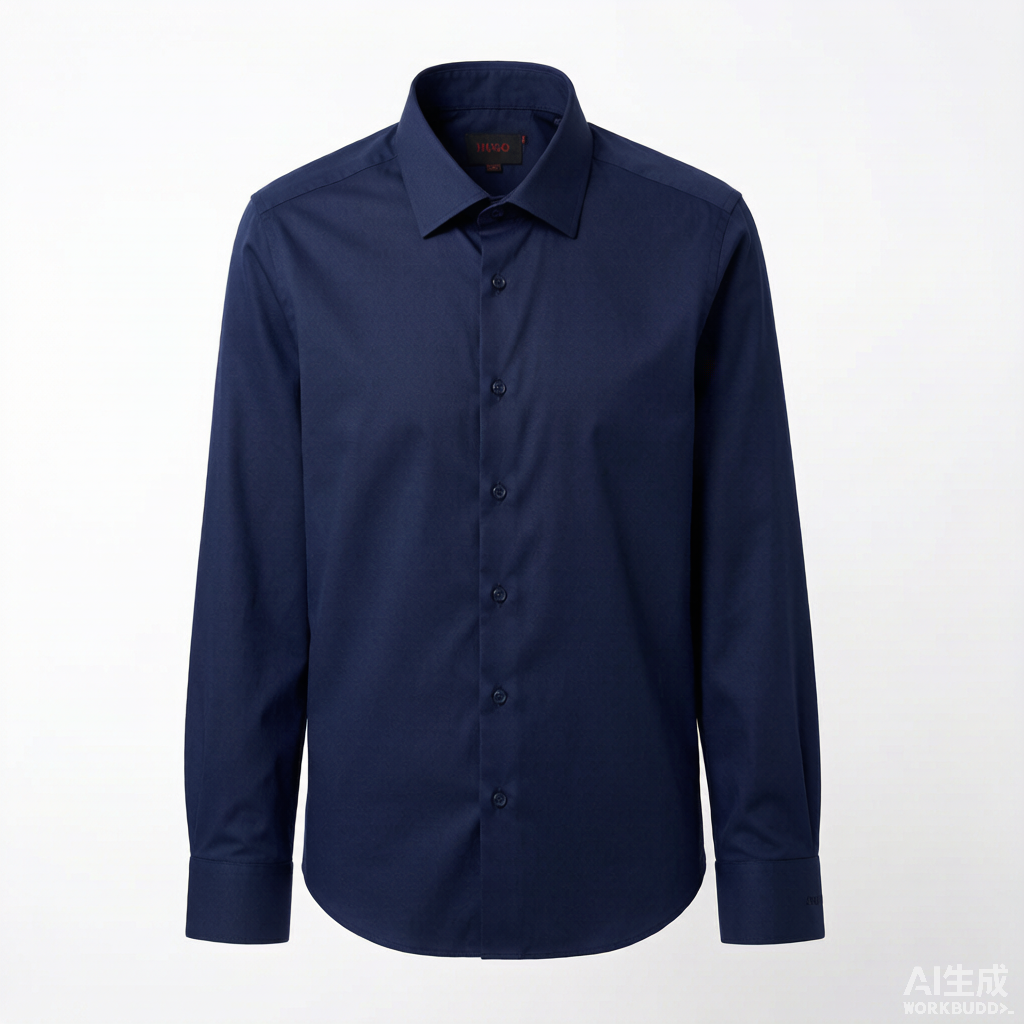 HUGO Jason Slim Fit Formal Shirt Navy – Bild 5