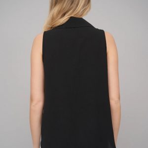 Sleeveless Button-Up Blouse