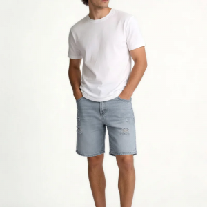 Pier One by Zalando - Jeans Shorts - light blue denim