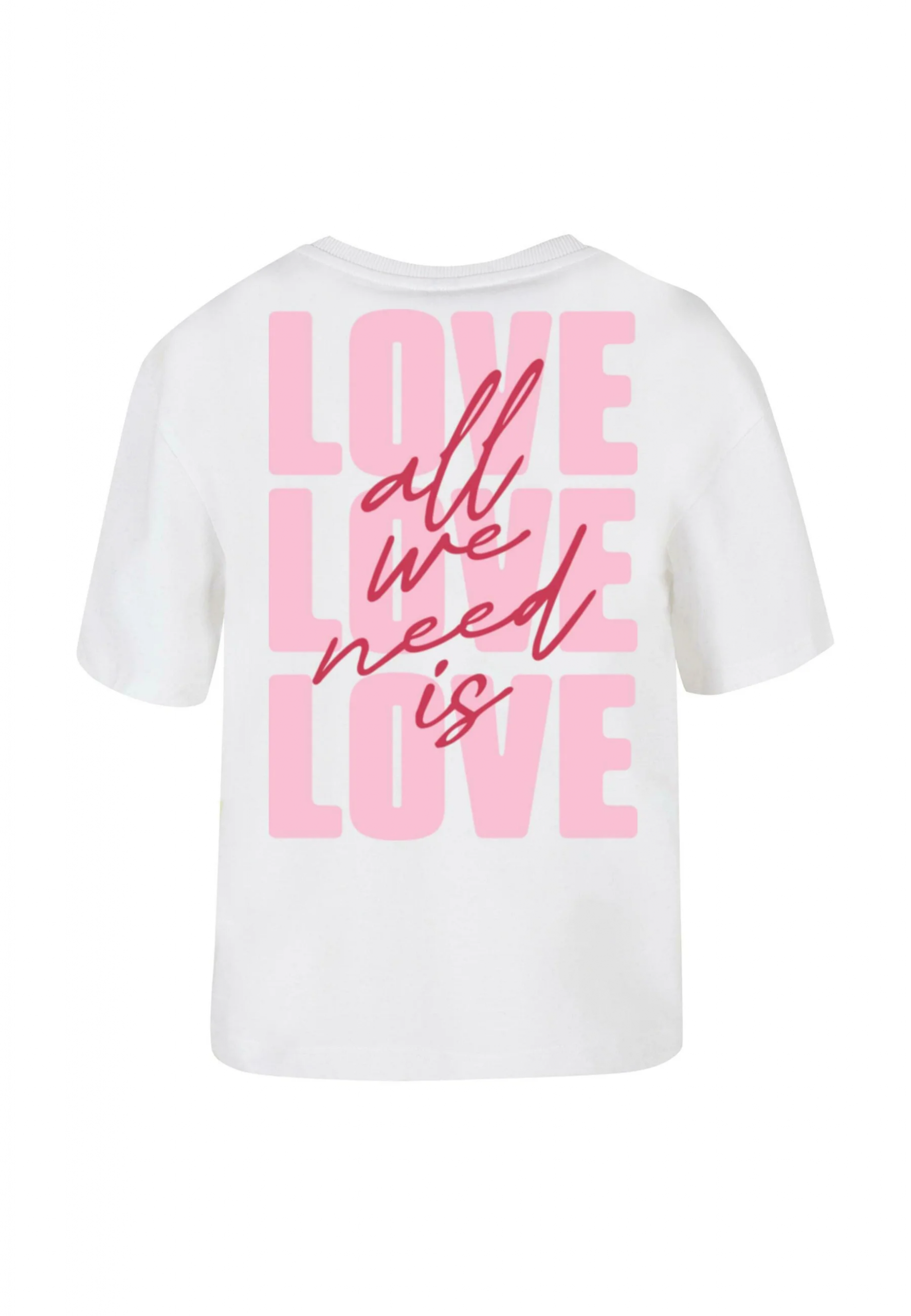 Mister Tee ALL WE NEED IS LOVE TEE – T-Shirt Print – White – Bild 7