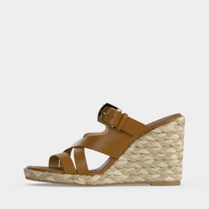 Stuart Weitzman SAI WEDGE - Heeled Mules - boho tan