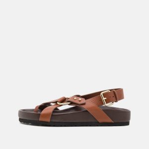 Sœur MEXICO - T-Bar Sandals - cognac