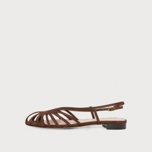 Loeffler Randall DEVON - Sandals - chocolate