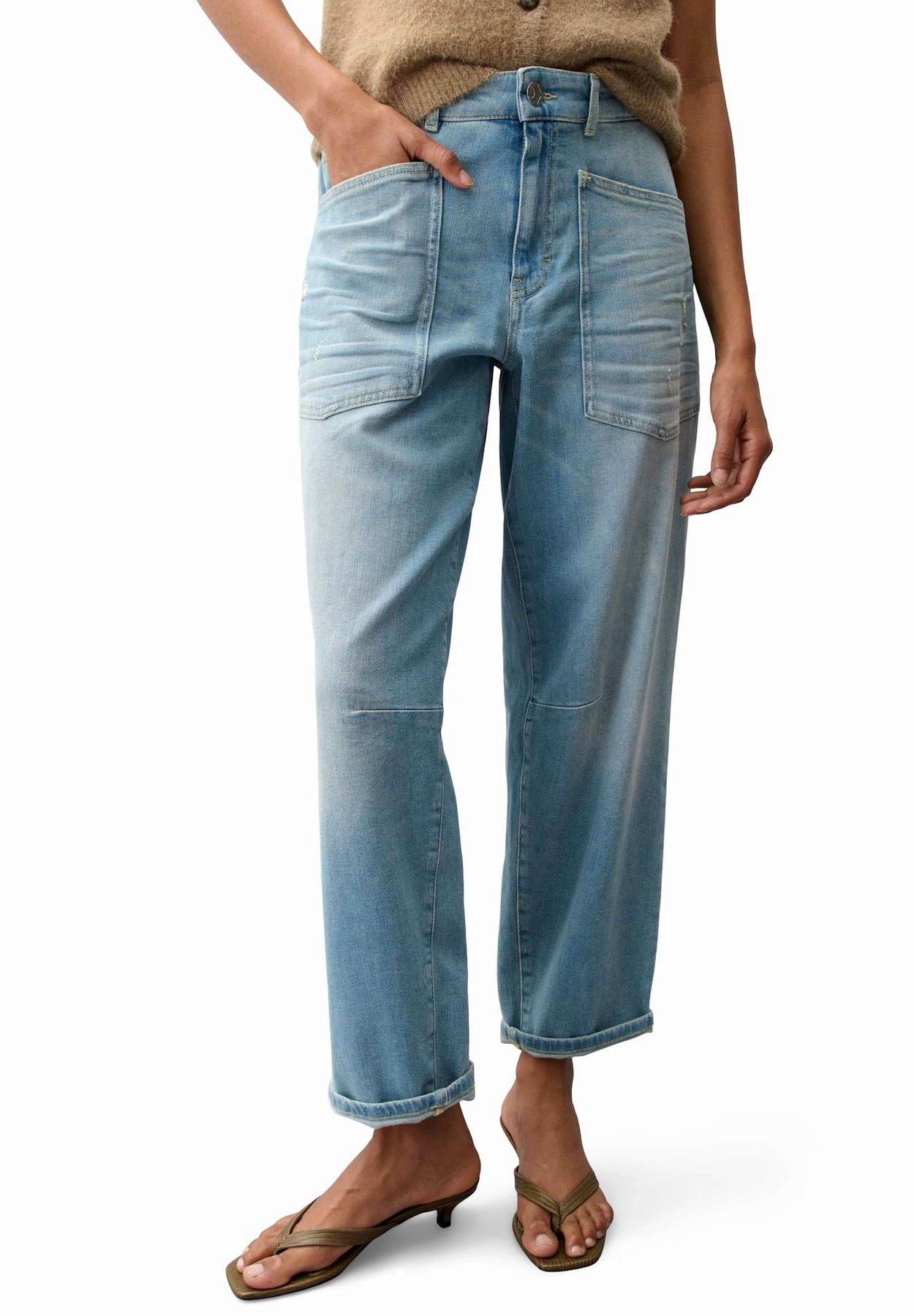 OPUS PANTS BARREL MELLY BREEZE - Wide Leg Jeans - light blue – Bild 5