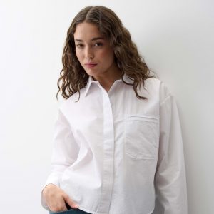 OPUS PANTS LANGARMBLUSE FEMI - Button-Down Blouse - white