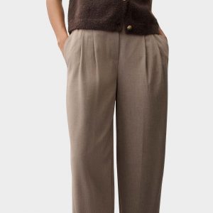 OPUS PANTS CITY PANTS METTA - Trousers - light mocca