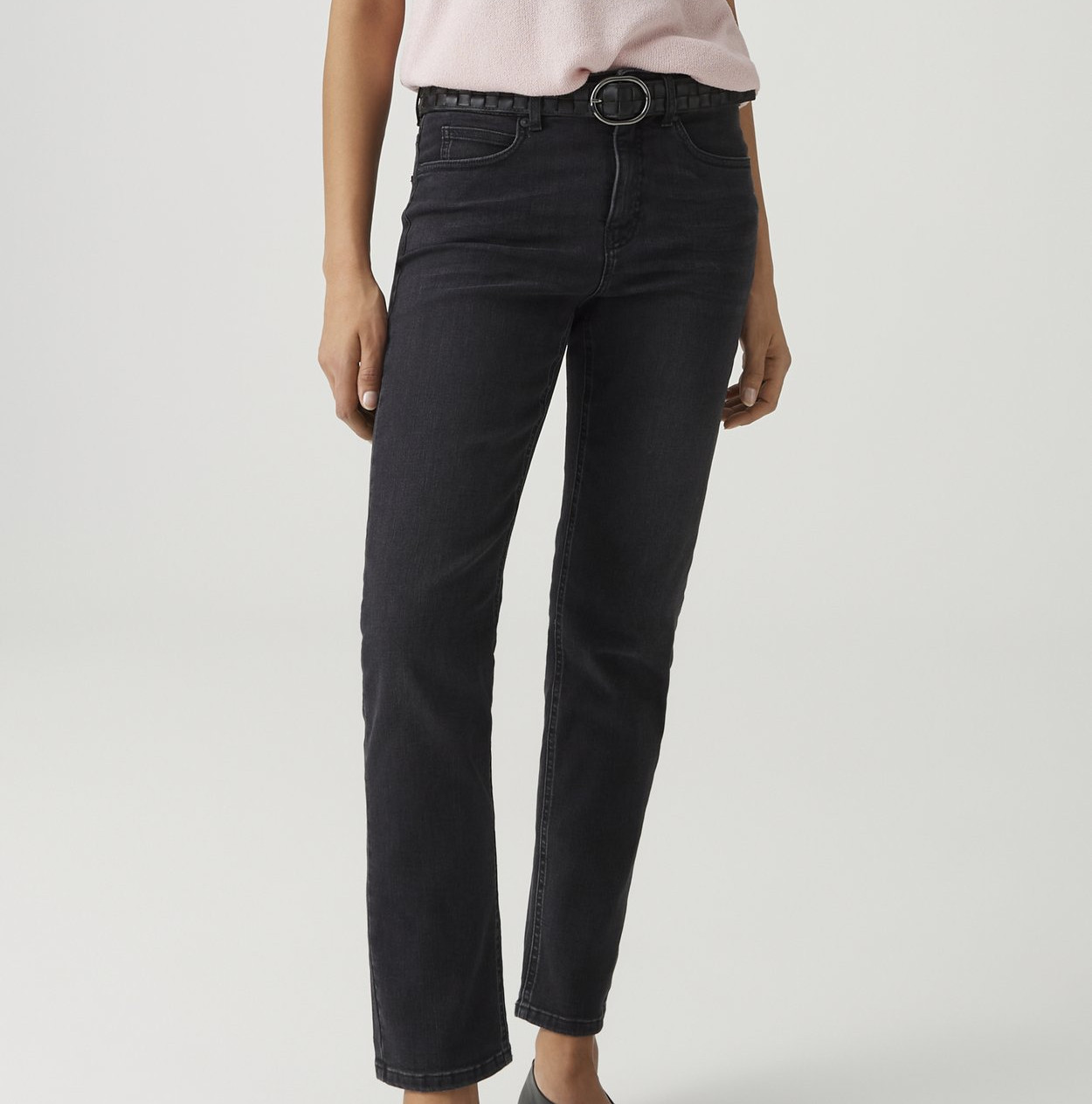 OPUS PANTS MID RISE ANKLE POWERSTRETCH - Slim Fit Jeans - washed black – Bild 3