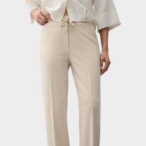 OPUS PANTS WIDE LEG PANTS MACIE - Trousers - natural glaze