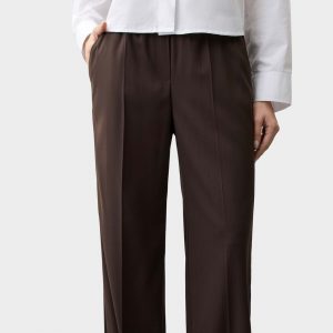OPUS PANTS WIDE LEG PANTS MUCIA SMOOTH - Trousers - affogato