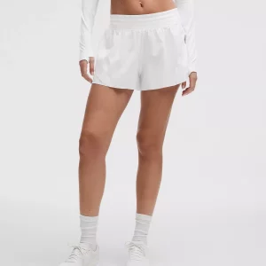 lululemon SHAKE IT OUT High-Rise Run Short 2.5" - White